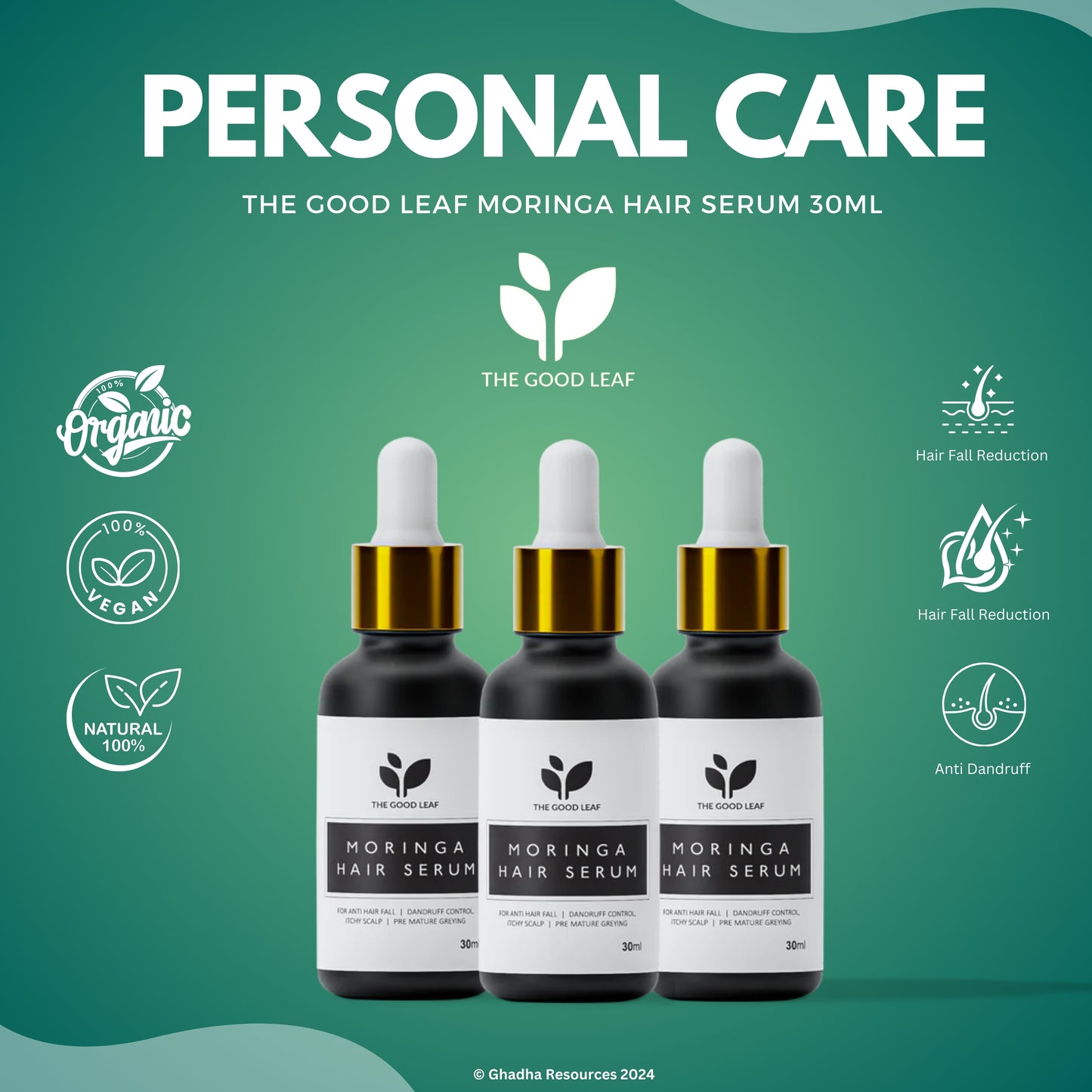 The Good Leaf Moringa Hair Serum 30Ml